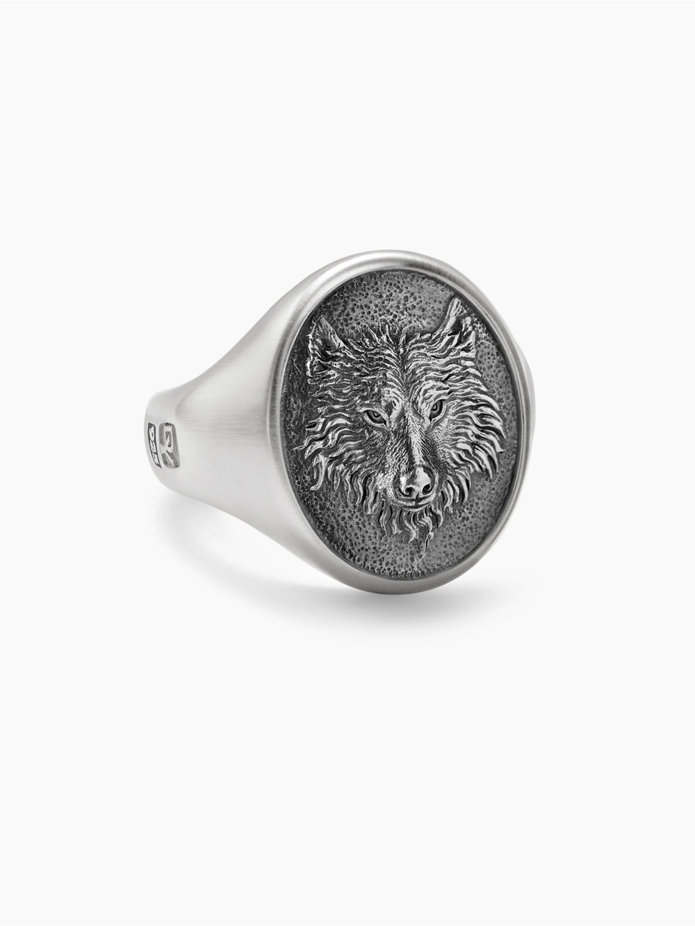 David Yurman Silver Wolf Signet Ring - Silver